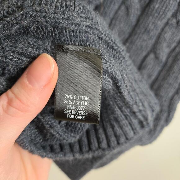 Croft & Barrow Chunky Sweater Gray Medium - Picture 9 of 10
